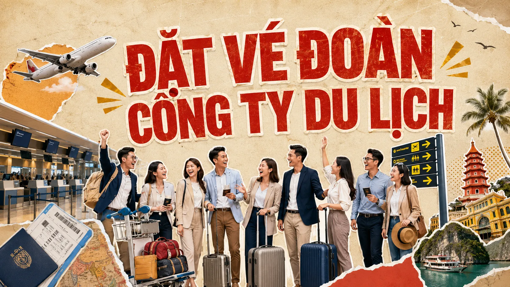 Đặt vé đoàn công ty du lịch